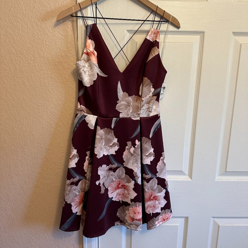 5 for $40. Bundle & Save! Floral Red/Pink Mini Dress, Size M
